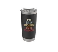 Erik Name Erik Personalized Name First Given Vaso térmico de acero inoxidable de doble pared