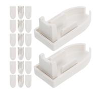 ERINGOGO 20 Ganchos de Plástico para Persianas Enrollables Instalación Fácil y Conexión Segura, Accesorios para Postes de Estores en Color Blanco