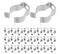 ERINGOGO Abrazadera de soporte de tubo de luz LED, soportes de acero para leds en U, 200pcs, compatibles con 15-18 mm, montaje seguro para lámparas fluorescentes T5