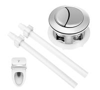 ERINGOGO Botón del Inodoro de Descarga Dual, PP, Ajuste de Longitud, Repuesto para Tanque de Cabeza Redonda, Uso en baño doméstico Color Aleatorio