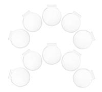 ERINGOGO Cápsulas Redondas Transparentes para Monedas de 50 MM Tapa Hermética y Antiarañazos, Estuche Acrílico para Exhibición y Almacenamiento de Medallas Deportivas, Paquete de 10