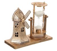 ERINGOGO Decoración Vintage Reloj de Arena Artesanal Faro Marino, Centro de Mesa Compacto de Plástico y Vidrio, Adorno Creativo para Oficina, Sala y Dormitorio, Decoración Retro Estable