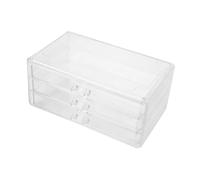 ERINGOGO Organizador de Acrílico Transparente para Maquillaje y Joyería Caja de Almacenamiento de Escritorio para Uso Diario Duradero y Compacto para Orden Espacios Pequeños