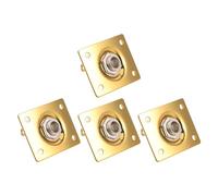 ERINGOGO Placa de Conector Cuadrada de Metal Dorado para Guitarra Eléctrica Salida Jack, 4 Piezas para Reparaciones y Sesiones de Música Conexión Fiable