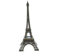 ERINGOGO Torre Eiffel LED Decorativa, Farola Vintage Bronce para Mesa | 16 LED, Luz White Integrada, Funciona 3 Pilas Aaa, Adorno Parisino para Cafeterías y Mesita Estilo Aleatorio