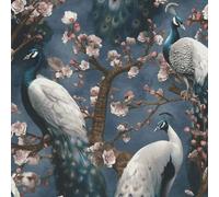 Erismann Abode 10414-08 - Papel pintado de pavo real azul marino