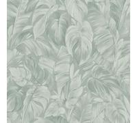 Erismann Abode 10416-07 - Papel pintado verde salvia con hojas de palma claras