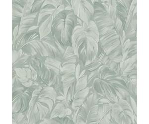 Erismann Abode 10416-07 - Papel pintado verde salvia con hojas de palma claras