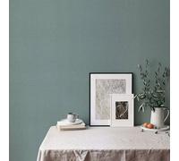 Erismann Opus Tela Papel Pintado Liso Océano Verde Dolce Lino Tejido 10463-07