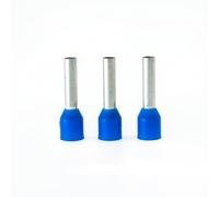 ERKO 100 piezas de terminales, sección transversal del conductor 0,75 mm², longitud 10 mm, terminales profesionales hechos de cobre galvanizado, aislamiento de poliamida, conectores para electricistas
