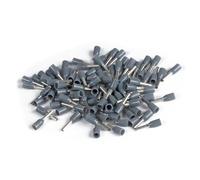 ERKO 100 terminales, sección 0,14 mm², longitud 6 mm, de cobre galvanizado con aislamiento de poliamida, para electricistas