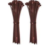 ERKO Bridas para Cables 200x3,6mm, 100u, Marrón (Paquete de 2)