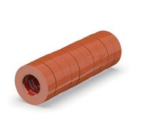 ERKO Cinta aislante 15mm x 10m marrón 10 piezas, adhesiva para instalaciones eléctricas PVC, para aislar y reparar cables eléctricos, extrafuerte, agrupar cables