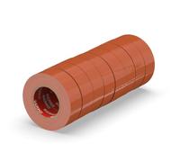 ERKO Cinta aislante 19mm x 20m marrón 8 piezas, adhesiva para instalaciones eléctricas PVC, para aislar y reparar cables eléctricos, extrafuerte, agrupar cables