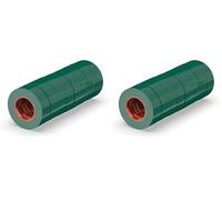 ERKO Cinta aislante 19mm x 20m verde 8 piezas, adhesiva para instalaciones eléctricas PVC, para aislar y reparar cables eléctricos, extrafuerte, agrupar cables (Paquete de 2)