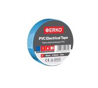ERKO Cinta aislante Azul PVC 19mm x 20m, Reparación de conductos eléctricos, Alta flexibilidad con fuerte adhesión, Resistente a productos químicos, Cloruro de Polivinilo