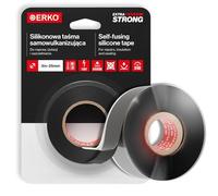 ERKO Cinta de silicona autosellante Negro, Impermeable 3 m de largo 25 mm de ancho Ideal para reparación de mangueras, reparación de cables, cinta de reparación, adhesiva