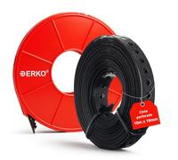 ERKO Cinta perforada galvanizada de montaje 19mm x 10m diámetro de agujero 6,5mm, distancia entre agujeros 15mm, plastificada, solución de fijación robusta, cinta de fijación perforada