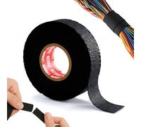 ERKO Cinta tela adhesiva negro, para mazos de cables y cableado de automóviles 15 m x 19 mm, blindada, resistente a altas temperaturas, resistente al calor
