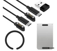 Ermorgen 2 unidades de cable de carga USB C compatible con PLAUD Note Pro AI, KI, Note AI KI Voice Recorder, cargador magnético portátil, cable de repuesto tipo C de 1 m con 1 anillo magnético y 1