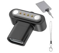 Ermorgen Adaptador USB-C Compatible con Plaud Note/Plaud Note Pro | puerto de carga USB-C a USB-C para grabadoras de voz con IA, adaptador de carga portátil - Negro