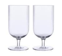 ERNST 2 Copas de cerveza Ernst con relieve Transparente