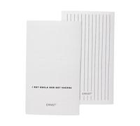 ERNST 2 Paños de cocina Ernst cita/rayas Blanco