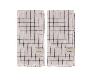 ERNST 2 Servilletas a cuadros Ernst 40x40 cm Azul-beige
