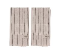 ERNST 2 Servilletas a rayas Ernst 40x40 cm Negro-beige