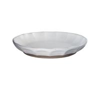ERNST Plato de postre Ernst de gres Blanco-natural. Ø17×3 cm