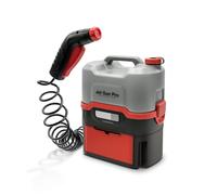 Errecom JET GUN PRO+, Hidrolimpiadora portátil con batería, cajón para accesorios, depósito de agua de 8 L y tubo en espiral de 3 m, Peso 2,9 kg