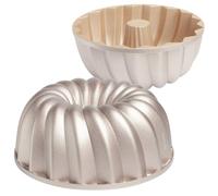 Erreke Molde Bizcocho Horno, Molde Tarta, Doble Capa Antiadherente, Aluminio Fundido Resistente, Savarín Cocción Uniforme, Repostería, Color Oro Rosa, 24cm, 2.5 litros, Clásico