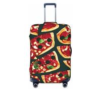 ERSDWRE Funda elástica para equipaje, con estampado de pizza, para maleta, se adapta a accesorios de viaje de 18 a 32 pulgadas, Black, M