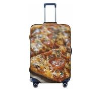 ERSDWRE Tasty - Funda elástica para equipaje, con estampado de pizza, se adapta a accesorios de viaje de 18 a 32 pulgadas, Black, L