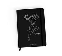 ERT GROUP Cuaderno con licencia original y oficial de Babaco, patrón Zodiac Woman 008 black, con papel cuadriculado, A5