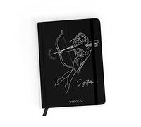 ERT GROUP Cuaderno con licencia original y oficial de Babaco, patrón Zodiac Woman 009 black, con papel cuadriculado, A5