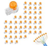 Eruceky 120 Piezas Conectores de Cable, K1 Conector Naranja Transparente, Conectores de Cable de Teléfono, Adecuado para Electrodomésticos, Circuitos de Iluminación