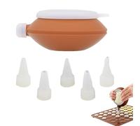 Eruceky Olla Molde para Hornear Macarrones, Antiadherente Moldes Silicona Macarons, Matte Macarons con y 5 Boca Afilada para Hacer Galletas Macarrones Chocolate