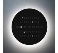 Escale Aplique de pared LED BLADE O'CLOCK, negro, reloj de pared metálico de 59 cm de