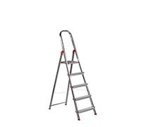 Rolser Escalera de aluminio Unica 5 peldaños Cert. EN-131 uso doméstico y profesional