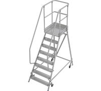 Escalera con tarima KRAUSE, de ascenso por un lado, rodapiés