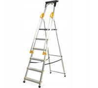 Escalera de aluminio KADAX, escalera de mano con pasamanos, escalera de...
