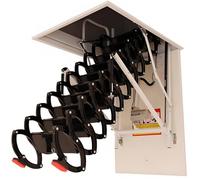 Escalera de ático con pasamano 2M-3.8M mando a distancia techo escalera telescópica plegable adaptada