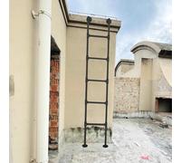 Escalera de escape universal de metal para ventanas de sótano, 210-250 cm, capacidad de carga de 150 kg, solución de escalada duradera de seguridad contra incendios, escalera de salida de emergencia