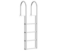Escalera De Muelle De 4 Peldaños Plateado 45 ×11,5 ×162 Cm Vidaxl