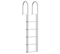 Escalera De Muelle De 5 Peldaños Plateado 45 ×11,5 ×190 Cm Vidaxl