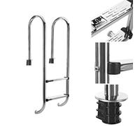 ESCALERA DE PISCINA CON 2 PELDAÑOS EN ACERO INOXIDABLE 304SS, 133cm