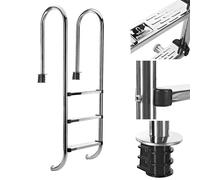 ESCALERA DE PISCINA CON 3 PELDAÑOS EN ACERO INOXIDABLE 304SS, 158cm