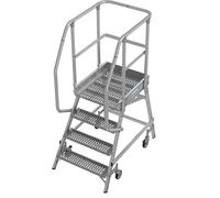 Escalera de plataforma antideslizante R13 KRAUSE, con ascenso por un solo lado
