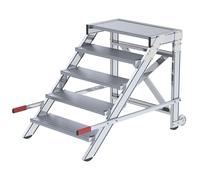 Escalera de plataforma MUNK, anchura de los peldaños 800 mm, carga máx. 200 kg